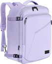 MATEIN Tackpack dla kobiet, 40L Heavy Duty Travel Backpack Airplane Zatwierdzony, Rozszerzalne Proste Daypack mody, Często Traveler prezenty, Light Purple