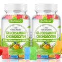 softbear Glukozamina Chondroitin Gummies z MSM Triple Strength, Organic Chewable Glucozamina Chondroitin Suplement do wspólnego wsparcia Wegan mieszany aromat owoców 120 Gummies