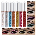 8 Kolorowy brokat ciecz powiek kolorowy zestaw, Delineadores De Colores Para Ojos, Rainbow biały czerwony niebieski powiek Boże Narodzenie Makeup Kit dla kobiet wodoodporny długo...