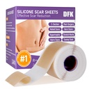 Silicone Scar Sheets, Silicone Scar Tape(1.6"x 79" Roll-2M), Reusable Professional Scar Silicone Strips, Soft Silicone Scar Sheets for Surgical Scars,Keloid,Acne Scars,Burn Scar,C-Section