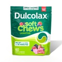 Dulcolax Saline Laxative Soft Chews, Delikatne zaparcia Relief, Mieszany Flavor Berry, Magnezu Hydroxide 1200 mg, 60 Count