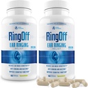 Ring Off (120 Czapki) - Ulga w uszach szum w uszach dzwoniących, przezroczysty szum w uszach, ciche dzwonienie w uszach i przywracanie wewnętrznego pokoju, Ginkgo Biloba, Pikolinat cynku i więcej - Skuteczne wsparcie dla zdrowia słuchu