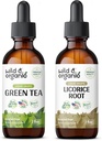 Dzika i organiczna zielona herbata nalewka 2 fl oz & Lukrecja nalewka 2 fl oz