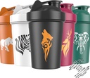 JEELA SPORTS 5 Butelki z białkami do mieszania białek - 20 OZ- zmywarka do naczyń Bezpieczne shaker cups do shake 'ów z białkami - Puchar shaker dla butelki z białkami do shakera z białkami do shake' ów