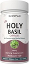 Holy Basil Leaf Kapsułki 500 mg kapsułki 124; koncentrat 10: 1 Wyciąg Ocitanium tenuiflorum Herbal Supplement Supplement Supplement 124; Non-GMO, Gluten- Free Supplement 124; Łatwy do połknięcia (120 Liczba (1 opakowanie))