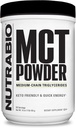 Proszek NutraBio MCT, Triglicerydy o średnim łańcuchu, Cienka waga Zysk, Keto Friendly, 1 lb. Proszek - 50 Służenie