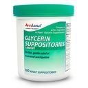 USP 2g Glicerin Laxatives Suppoditory - 100 Dorosłych Rozmiar Laxative Suppoditories dla mężczyzn i kobiet - Szybkie i delikatne Wspomaganie Ulgi dla Zaparcia - Komfortowy Kształt Dorosłego Suppoditoria