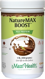 NatureMax BoostTM Pea Protein Powder - Suplement energetyczny Meal Replacement - 20 g protein per serving - Natural Chocolate Flavor - Kosher Witamina - 1lb.
