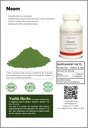 Certified Organic Vadik Herbs Neem (Azadirachta Indica) Powder 1lb. Paczka 124; Doskonały czyściciel krwi, Wspiera zdrowe poziomy glukozy krwi, Balansowanie dla Pitta i Kapha Doshas