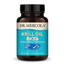 Dr. Mercola Krill Oil for Kids - 320 mg Krill Oil - MSC Certified - Supports Brain & Body Development - Fosfolipid Form for Absorption - Non-GMO, Gluten- Free & Soy- Free - 60 kapsułki