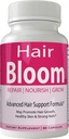 Hair Bloom Hair Growth Pills Skin and Nails Supplement - Advanced Unique Hair Growth Vitamins and Minerals with Biotin - Gluten Free 60 Capsules