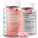 Bez cukru Garcinia Cambogia Gummies 1000mg 95% HCA Pure Extract z L- Carnitine, Malina Keton, Chrom, Zielona Fasola kawa dla metabolizmu, 100% Organic Extract, Wegan, Truskawka Flavor 60 Cts