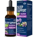 Valerian Sleep Support Drops, Gotas de Pasiflora y Valeriana y Lavanda para Dormir Profundamente rapido. Passion Flower & Lavender Extract Liquid Tincture for fast and Sound Sleep. 2oz