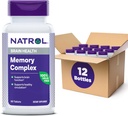 Natrol Memory Complex z Ginkgo Biloba 120mg i witamin B, Suplement diety dla zdrowia i wsparcia pamięci mózgu, 60 tabletek, 30 Day Supply (Opakowanie 12)