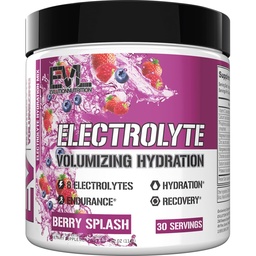 Evlution Ultimate Electrolytes Powder Hydration Drink - Szybkie uzupełnianie nawadniania proszku Drink z 8 Kluczowe elektrolity i przeciwutleniacze - Wegan gluten wolny Keto Friendly Blend (Berry Splash)