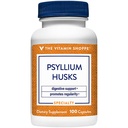 Witamina Shoppe Psyllium Husks - Plantago Ovata Fiber Supplement, który wspiera regularność i zdrowe Cholesterol, 840 mg na serwowanie - Gluten Free (100 kapsułki)