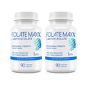 L- Metylfolate Supplement (1 mg) - Profesjonalna siła z zoptymalizowanym bioaktywnym metylofolianem - 5 MTHF - Non-GMO, Gluten Free, Soy Free, GMP - 180 Kapsułki wegetariańskie bez smaku