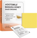 Manuka Miodowa Pielęgnacja Rana - Opatrunek 2 "x 2" Miodowy Opatrunek Medyczny Opatrunek opatrunkowy na drobne otarcia, Cięcia, Rany szarpane, Skald i oparzenia na gojenie rany, 10 szt.