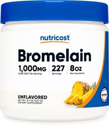 Nutricost Bromelain Proszek 8 OZ - Non-GMO, Wegetarianin, Gluten Free