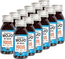 TEAONIC Mój mózg Mojo: Focus Wellness Shots - USDA- Certified Vegan Formula z Ginkgo Biloba, Ginger, Turmeric - 12 butelek x 2 Fl Oz Każdy - Gluten- Free, Non-GMO