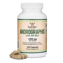 Andrographis Kapsułki Max Andrograpides - 1000 mg Rozmiar podawania (120 Kapsułek) z AP- Bio (Opatentowany Andrographis Paniculata Extract) - Klinicznie studiowane dla zdrowia systemu immunologicznego przez podwójne drewno