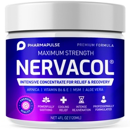 Pharmapulse Neuropathy Nerve Therapy & Relief Cream - Maximum Strength Relief Cream for Foot, Hands, Legs, Toes zawiera kwas lipoinowy alfa, Arnica, Witamina B6, Aloe Vera, MSM - Skuteczna kojąca 4oz