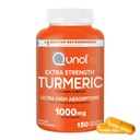 Qunol Turmeric Curcumin Supplement, 1000mg z Ultra Wysoka Absorpcja, do wspólnego wsparcia, Kapsułki o dodatkowej mocy, 150 Count