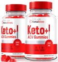 Rize laboratoria - Keto Bites ACCV Gummies dla zaawansowanych utraty wagi, Wszystkie naturalne jabłko cydr suplement ocet (120 Gummies)
