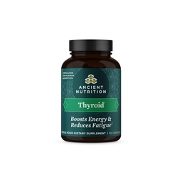 Ancient Nutrition Tyroid Supplement with Ashwaghanda, Tyroid kapsułki, Promotes Restful Sleep and Reduced Stress, Gluten Free, Paleo i Keto Friendly, 60ct