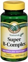 Spring Valley Super B- Complex, Wsparcie metabolizmu, 100 tabletek