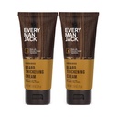 Każdy człowiek Jack Beard Tickening Cream - Wzmocnia, Tickens, Nourishes Beard - Lekki Sandalwood Scent - Made with Naturally Derived Ingredients like Biotin, Witamina B6, Białko sojowe - 2.8oz - 2 Pack