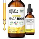 Wild & Organic Maca Root Drops for Women & Men - Mood, Focus, Active Lifestyle - Peruvian Maca Supplement - Vegan, Sugar & Alcohol-Free Tincture - 2 fl oz