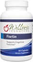 Wellness Resources Fisetin - Novusetin Fisetin Supplement for Longevity, Memory, Focus, Brain Health - Aktywator senolityczny i situin - Bezglutenowy, Non-GMO, Wegan (100mg, 90 kapsułki)