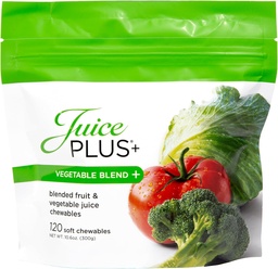 JuicePlus + Mieszanka warzywna miękkie żucia (Chewables) - Pyszne wegańskie gumki z 11 Żywotnych warzyw do codziennego wellness! Zwiększenie spożycia witamin i więcej - Dla dzieci i dorosłych - (1- mo, 30 żuć)