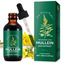 Mullein Leaf Extract Drops- Organic Liquid Mullein Extract Supplement for Lungs Health - Vegan, No AdditivesBronchial Cleanse for Health Support