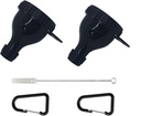 2Pack pojemnik z proszkiem proteinowym, aby przejść Przenośny Suplement Piece do napełniania butelek z proszkiem proteinowym Pill Storage świetny do treningu Podróże To- Fitness Funnel z Brush & Carabiners