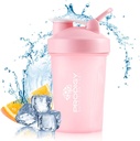 Prodigy Nutrition Labs Premium Butelka z shakerem Perfect for Protein Shakes and Pre Workout -14 Ounce (Pink)