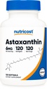 Nutricost Astaksantyna 6 mg, Non-GMO i Gluten Free, 120 Softgels (4 miesięczne dostawy)