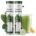 WELLBEING NUTRITION Daily Greens, Wholefood Multivitamin z witaminą C, Cynk, B6, B12 dla odporności i detox z 39 + Organic Certified Plant Superfoods & Antioksydants (15Tabs x 2) (63 g (Pack of 2))