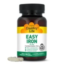Country Life Easy Iron 25 mg | Gentle, Non-Constipating Iron Supplement | Supports Energy & Red Blood Cell Production | Certified Gluten-Free & Vegan | 90 Vegan Capsules