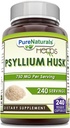 Pure Naturals Psyllium Husk Supplement Equipment 124; 750 Mg Per Serving Equipment 124; 240 Veggie Capsules Equipment 124; Non-GMO Equipment 124; Gluten- Free Equipment 124; Made in USA