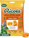Ricola Honey Herb Cough Drops, 45 Hrabia, Fair Trade Honey & Natural Menthol Cough Supressant & Throat Relieving Drops, Wielka Degustacja Kaszle i objawy podrażnienia gardła