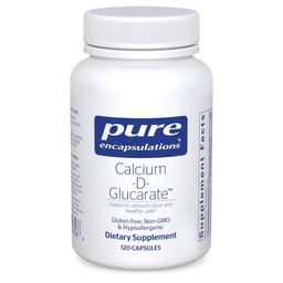 Czyste enkapsulacje Calcium- D- Glukatium 124; Suplement do wspierania zdrowia komórkowego w wątrobie, płucach, piersi i colon * 124; 120 Kapsułki