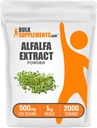 BulkSupplements.com Alfalfa Extract Powder - Alfalfa Supplement, Green Superfood Powder - Vegan & Gluten Free, Green Supplements - 500mg na jedną porcję, 1 kg (2,2 kg) (opakowanie po 1)