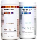 Opakowanie 2 mg 124; Wegański proszek białkowy TASHIE, 20 g białka grochu dla mężczyzn i kobiet, Nie GMO, Zero cukru, Zawiera Probiotyk & HMB (Vanilla & Kokosowy)