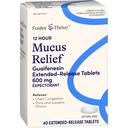 Foster & Thrive Klatka piersiowa Przedłużone wydanie Mucus, 600 mg Guaifenesin Relieves Klatka piersiowa Przekrwienie spowodowane przez Excess Mucus, (Porównaj do Mucinex 12 Hour Extended Release), 40 tabletek