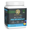 Sunwarrior pre Workout Powder Energy Drink Vegan Plant-Based Supplement Pump, Hydrate, Focus, Endurance, & Siła Builder Blue Malina Ananas Smakowane 30 Słupki Aktywny trening
