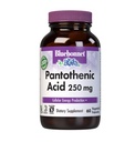 BlueBonnet Nutrition Pantothenic Acid 250 mg Codzienna witamina B5 Suplement dla energii komórkowej dla kobiet i mężczyzn - Wegan, Bez glutenu, Nie-GMO - 60 Kapsułki roślinne