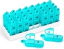 Zoksi Monthly Pill Organizator 2 razy dziennie, 30 dzień Pill Box Organizator Am Pm, Codzienne Pill Case z 32 Duże Komory na każdy dzień, Przenośny pojemnik na Pill Podróże dla witamin i medycyny (Cyan)