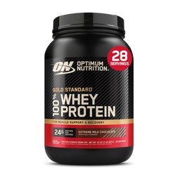Optimum Nutrition Gold Standard 100% Proszek z białka serwatkowego, Czekolada z mleka ekstremalnego, 2 Funt (Opakowanie po 1) (Opakowania maja Vary)